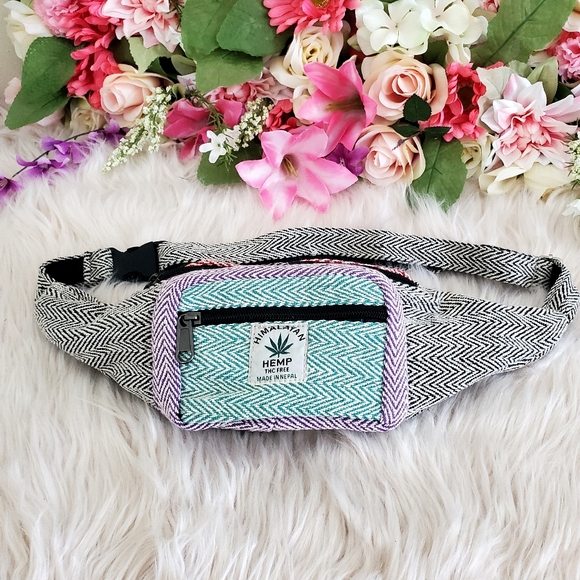 Nwot handmade hemp cotton boho fannypack - Picture 2 of 9